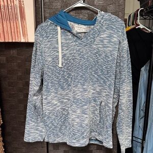 Hang Ten Blue and White Knit Hoodie